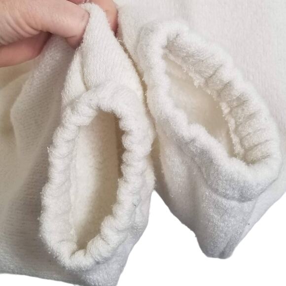 VTG 90s Walt Disney World Tour Terry Cloth Lounge Sweat Pants Size M Cream Parks - Picture 4 of 11